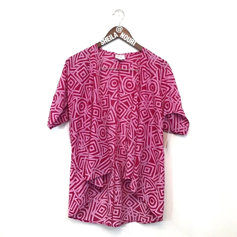 LuLaRoe Bianca Pink Printed Kimono  - NWT